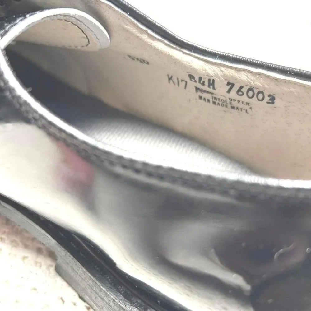 Knapp K17 76003‎ Black Patent Military Uniform Derby Shoes Mens 8.5H